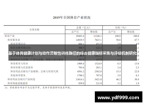 基于体育健康计划与动作灵敏性训练路径的综合健康指标采集与评估机制研究